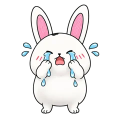 泣いちゃうウサちゃん