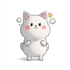 ぷんぷん怒るにゃんにゃか